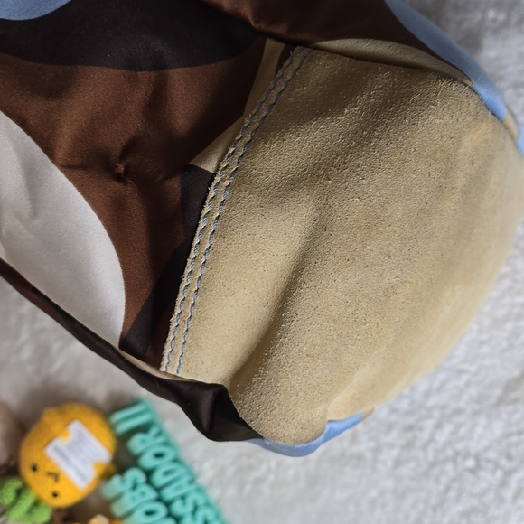 Coach Hamptons OP ART Scarf Print, Suede And Leather Tote C06M - 10116 Vintage - Picture 11 of 17